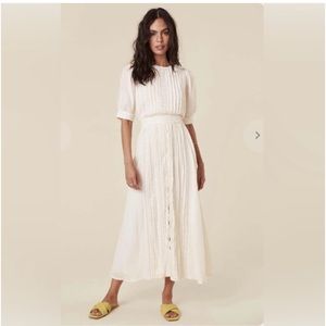 Spell Jolene White Lace Midi Dress NWT S